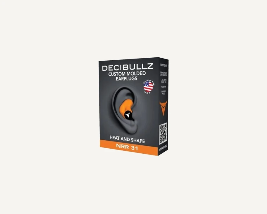 Decibullz protetor auricular moldável laranja